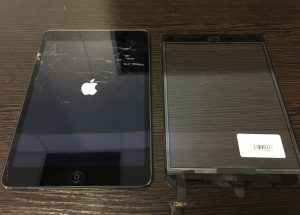 Замена разбитого стекла ipad